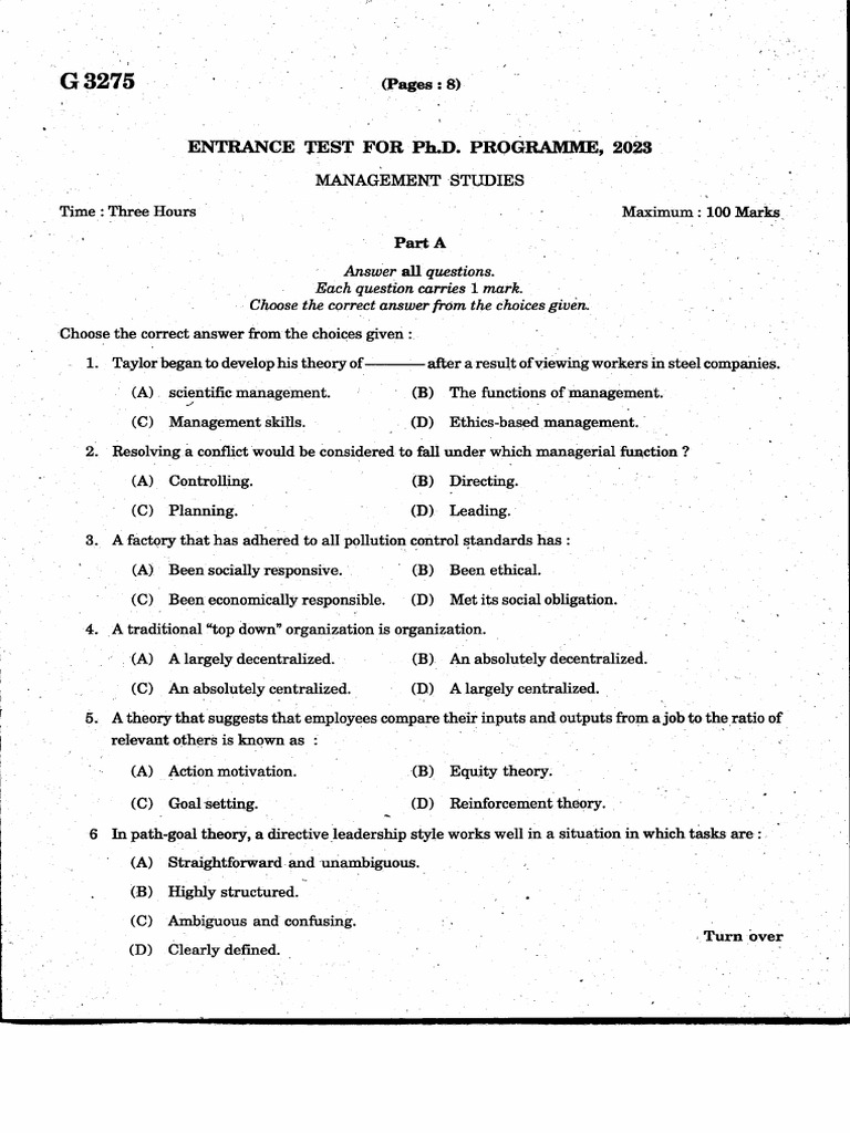 Management Studies | PDF