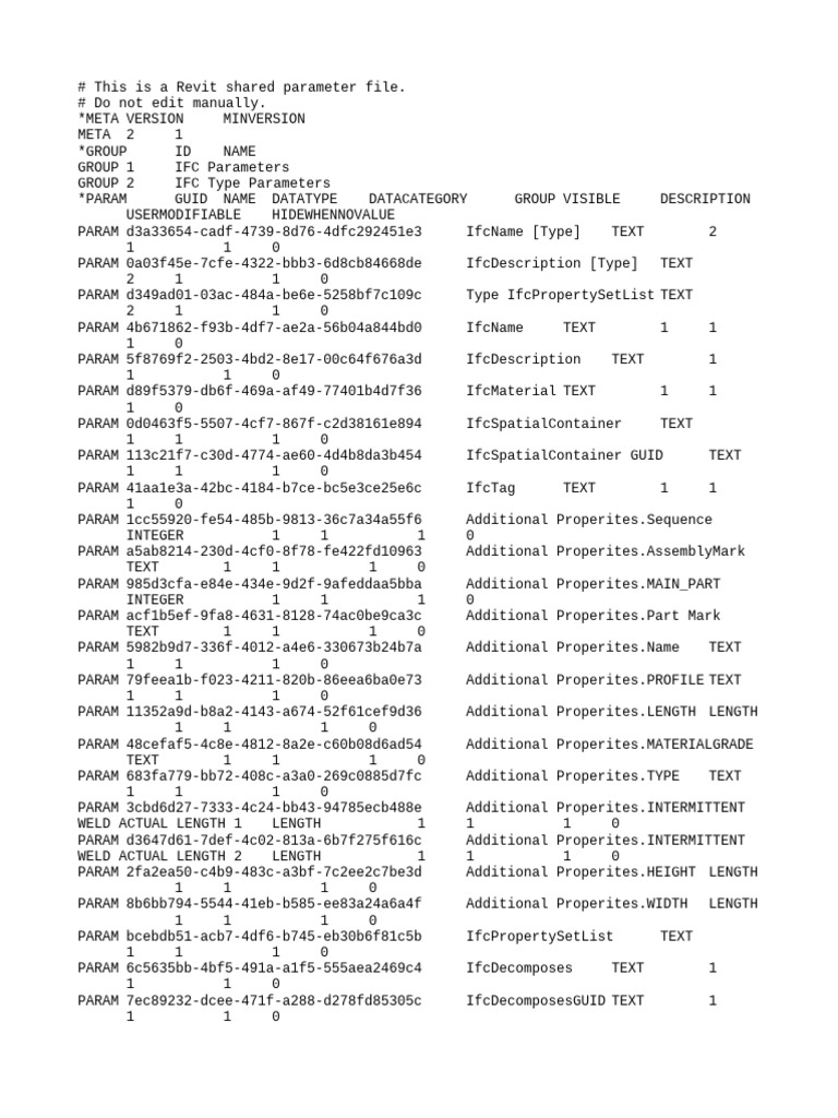 1 Ifc Sharedparameters | PDF | Computer Programming | Computing