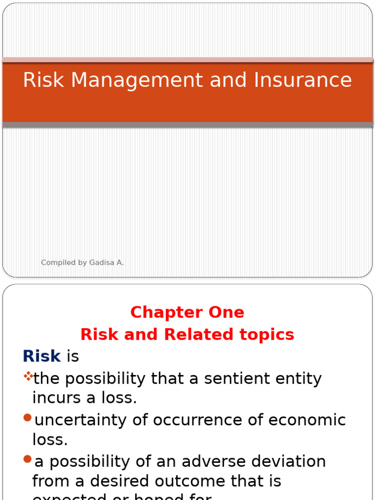 Understanding Risk and Uncertainty in Insurance | PDF | Insurance | Risk