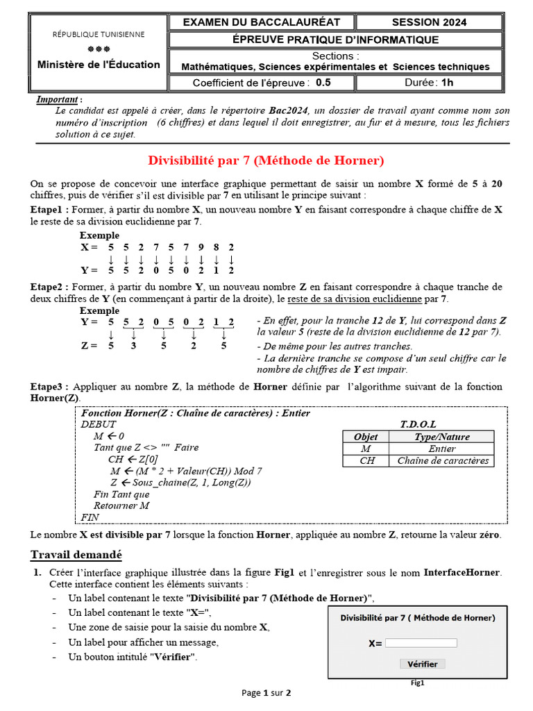 Méthode de Horner pour Divisibilité par 7 | PDF | Mathématiques