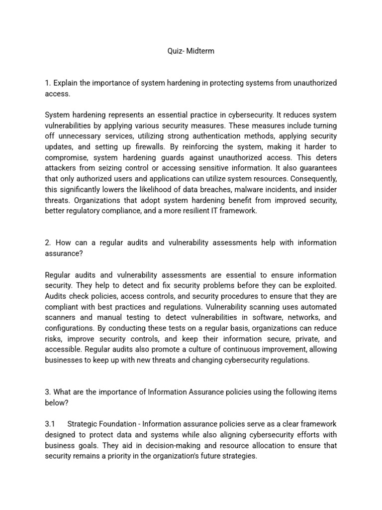 Importance of System Hardening & Audits | PDF | Security | Computer ...