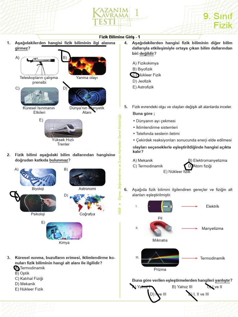 KKT Test Fizik Ödev | PDF