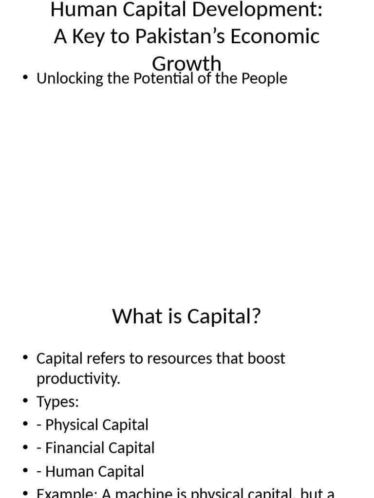 Human Capital Pakistan Presentation Visuals | PDF