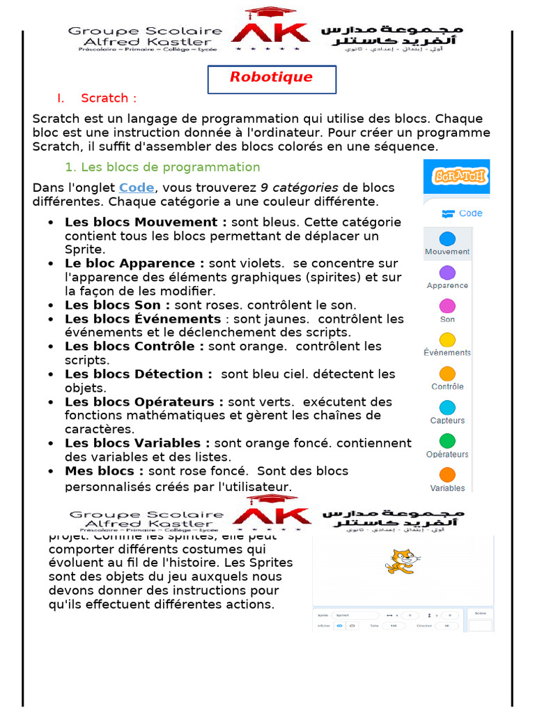 Introduction à Scratch et Robotique | PDF