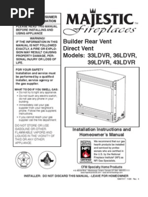 Fireplace Manual | PDF | Electrical Wiring | Fireplace