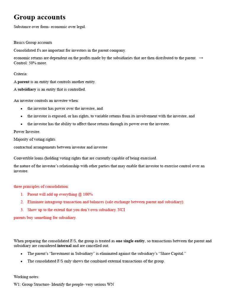 Understanding Group Accounts | PDF | Goodwill (Accounting) | Fair Value