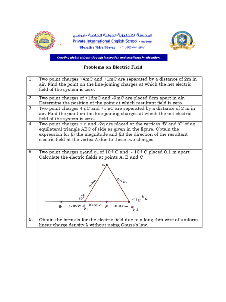 Electric Field from a Charged Wire | PDF