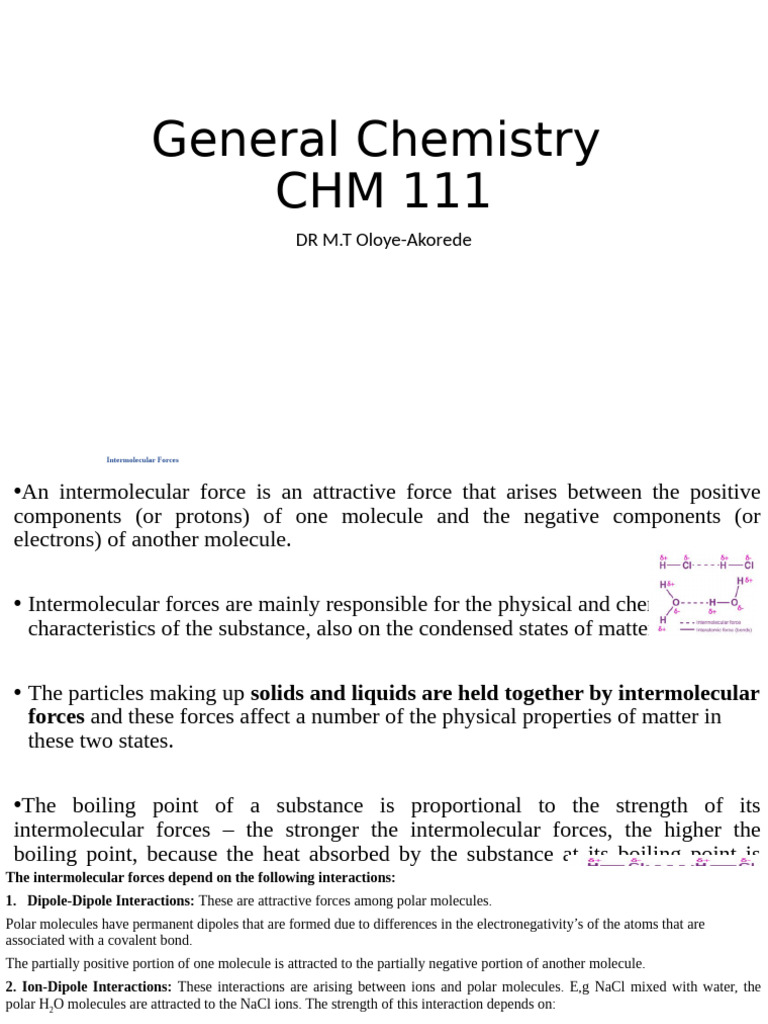 PWPT CHM 111 General Chemistry 2025 | PDF | Chemical Bond | Chemical ...