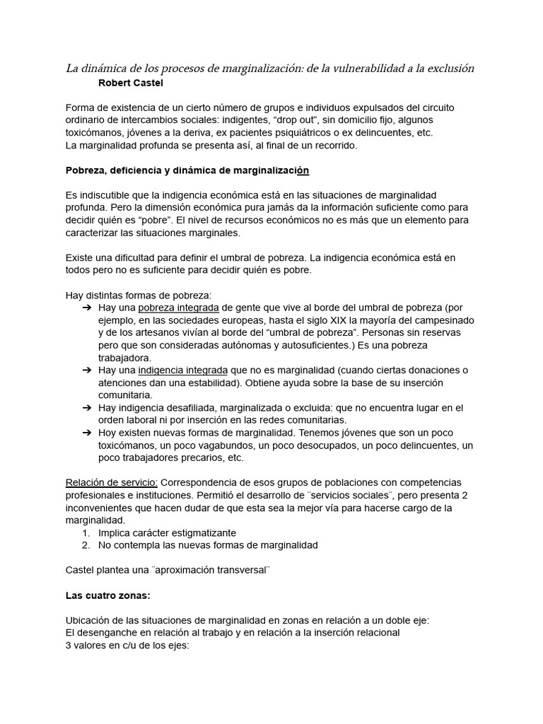 Dinámicas de Marginalización Social | PDF | Exclusión social | Pobreza