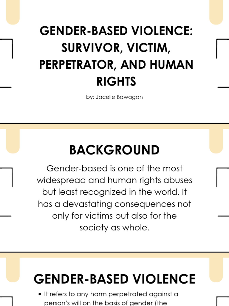Gender Based Violence Survivor Victim Perpet | PDF | Domestic Violence ...