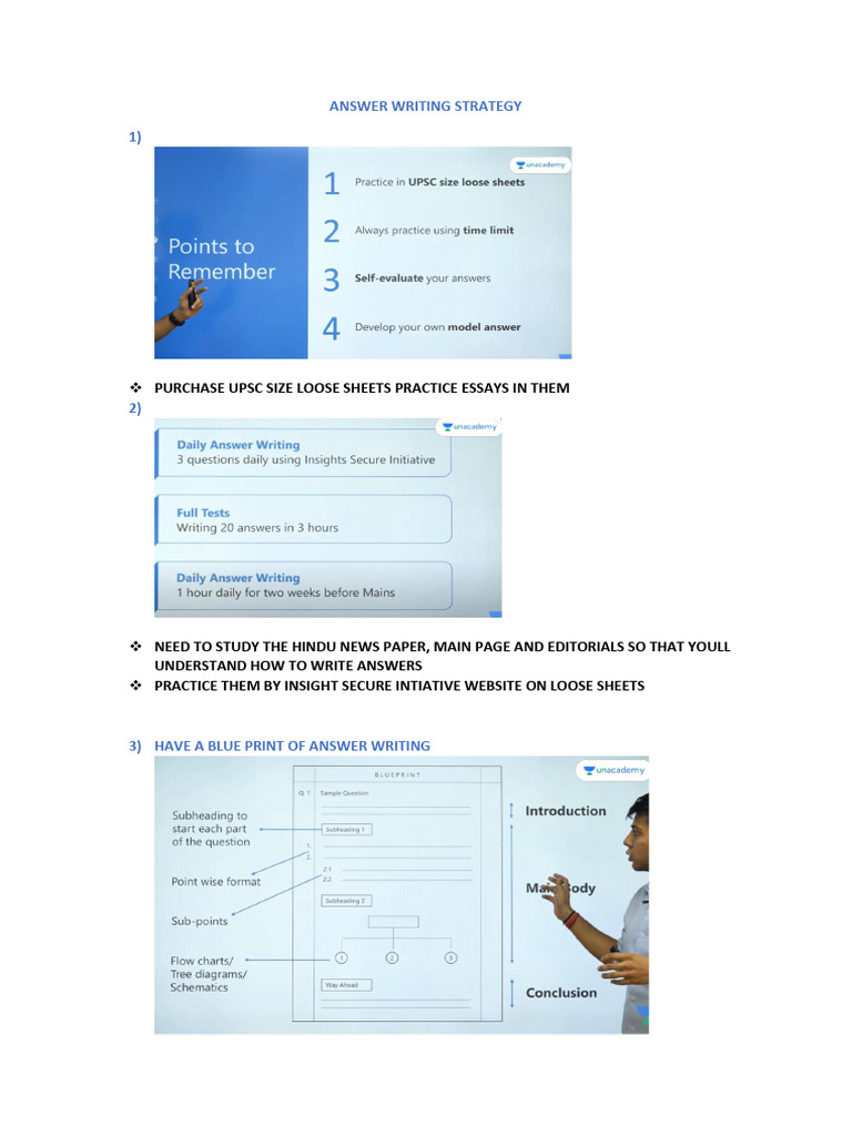 Answer Writing Strategy | PDF