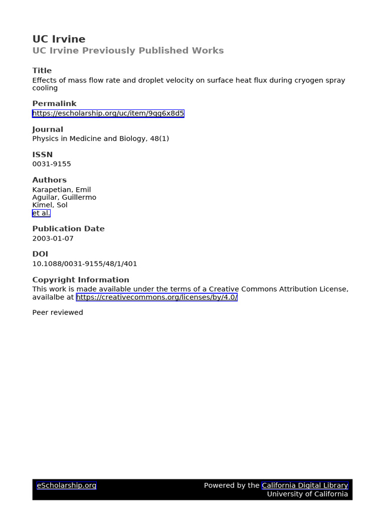 Effects of Mass Flow Rate | PDF | Continuum Mechanics | Applied And ...