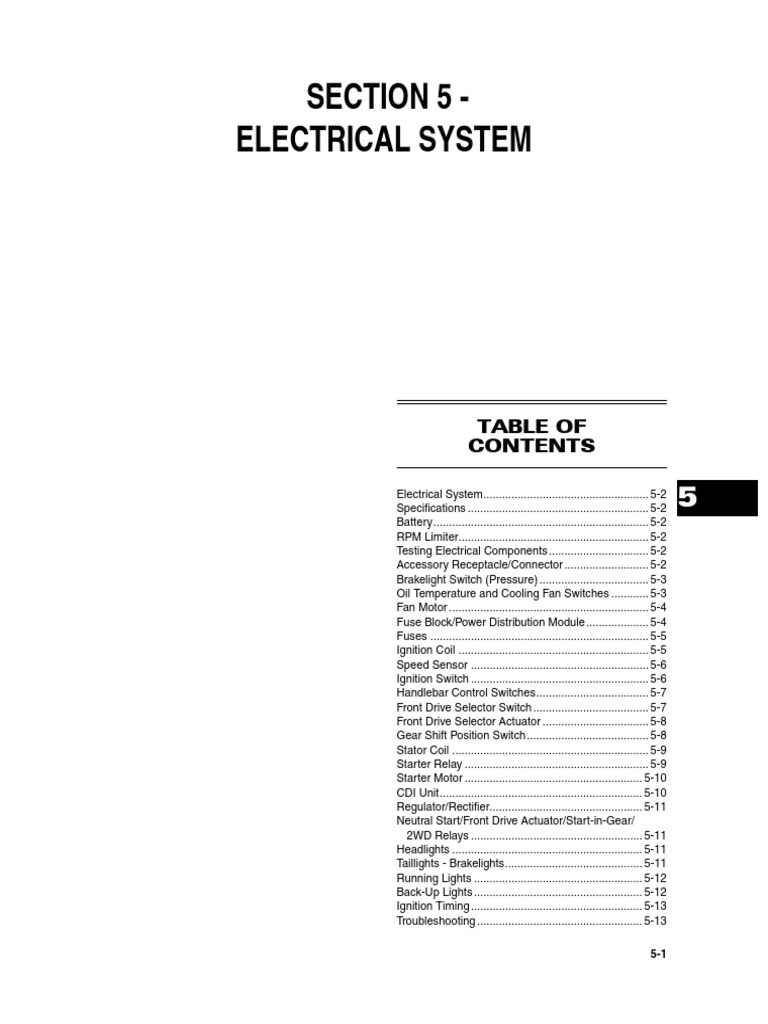 KYMCO ATV Electrical System Guide | PDF | Switch | Fuse (Electrical)