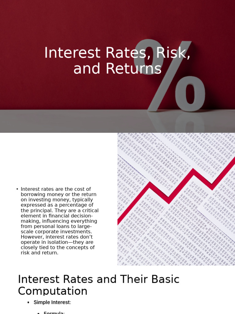 Interest Rates, Risk and Returns | PDF | Financial Risk | Interest Rates