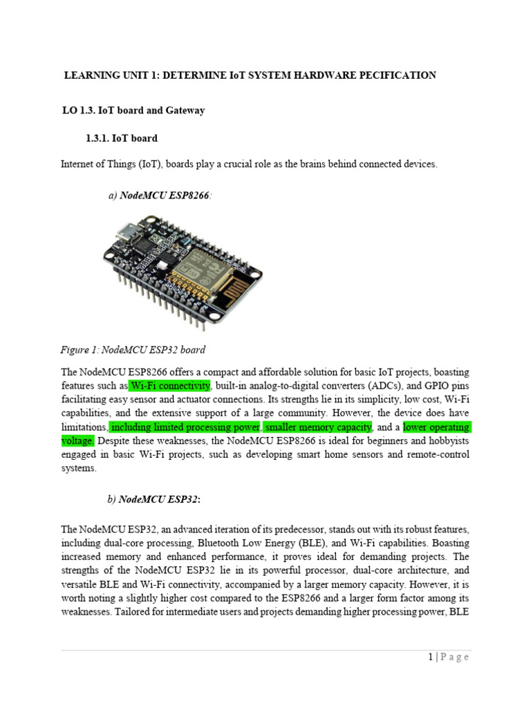 Iot System Lu1 Lo3 | PDF | Internet Of Things | Arduino