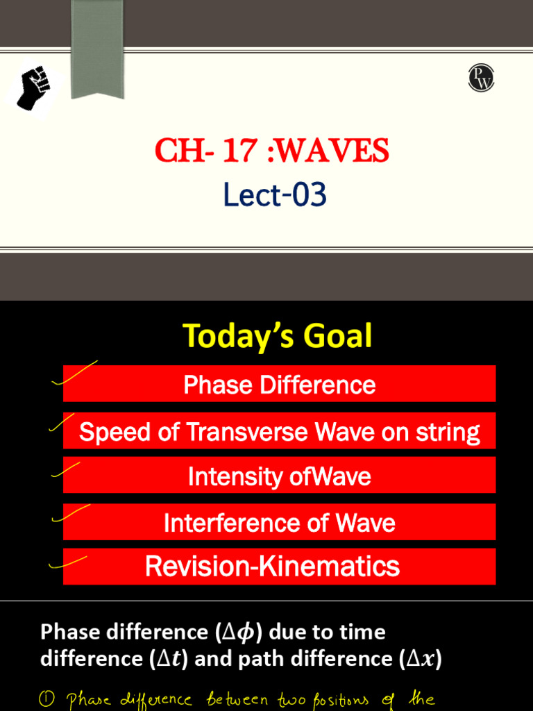 Waves: Phase, Speed, and Intensity | PDF