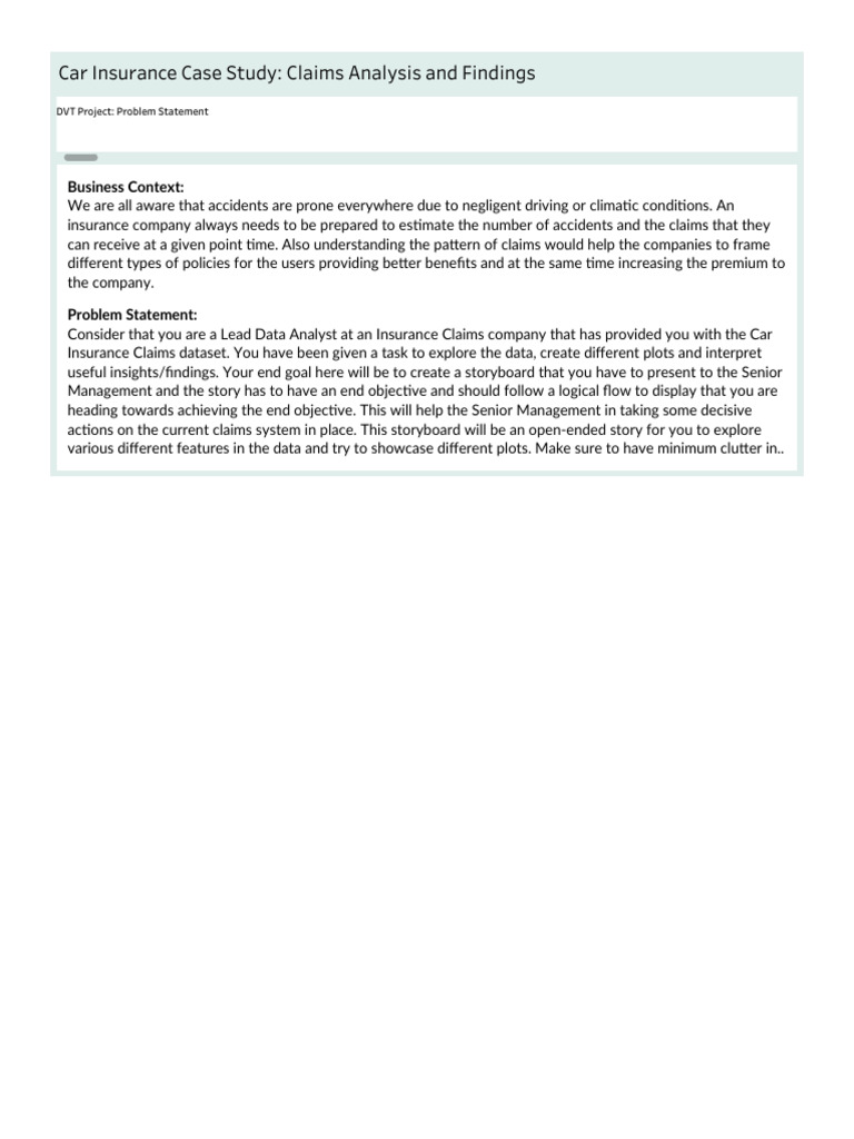 Car Insurance Claims Analysis Insights | PDF