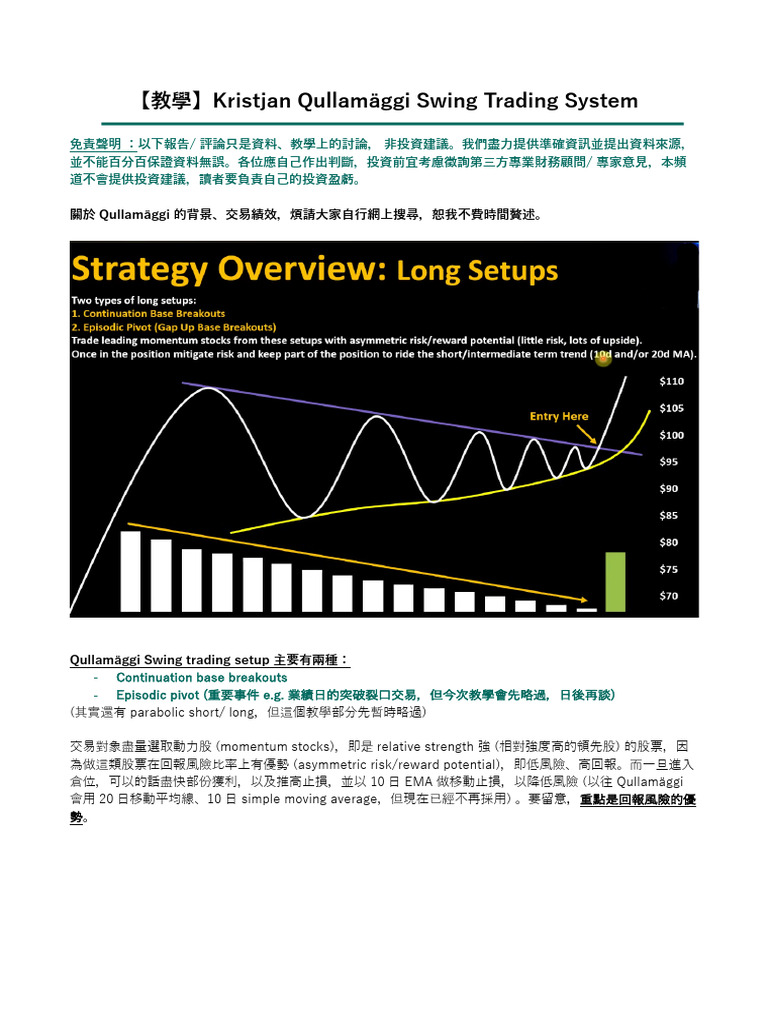 教學】Kristjan Qullamäggi Swing Trading System | PDF