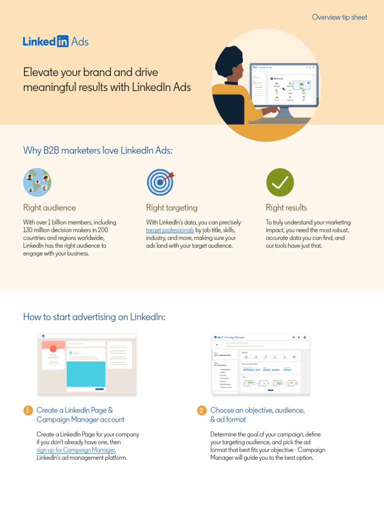Get Started With LinkedIn Ads 1743930560 | PDF | Linked In | Advertising