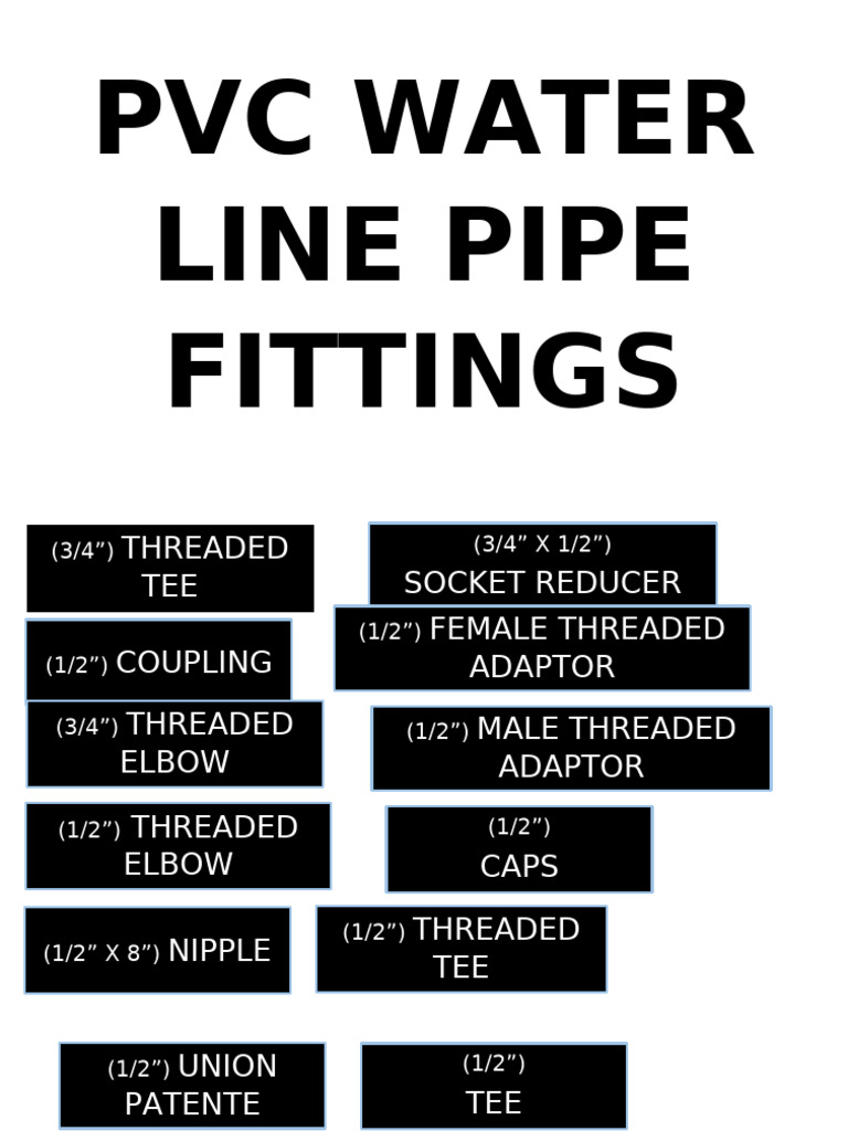 PVC Waterline Pipe Fittings Guide | PDF