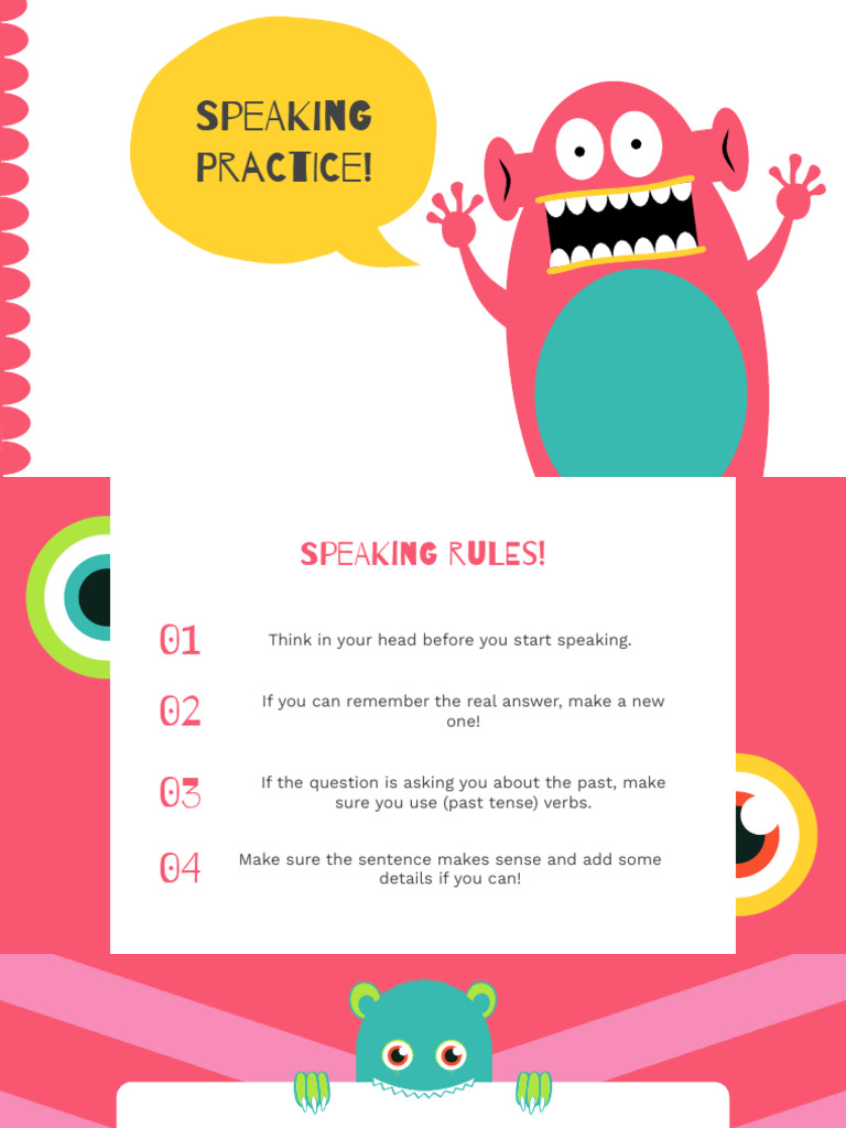 Speaking Practice Guidelines for Kids | PDF