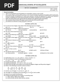 Maths-07th Unit Test-01