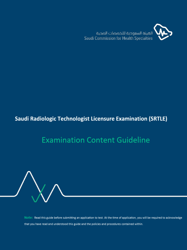 Saudi Radiologic Technologist Exam Guide | PDF | Medical Imaging ...