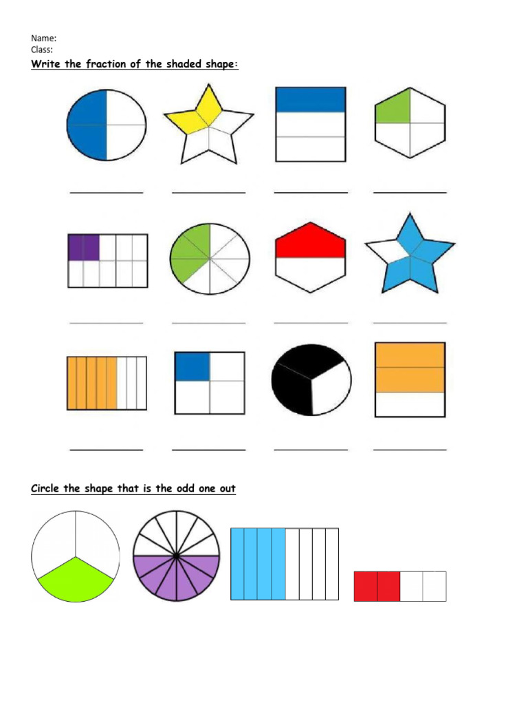 Homework Sheet Fraction Review | PDF