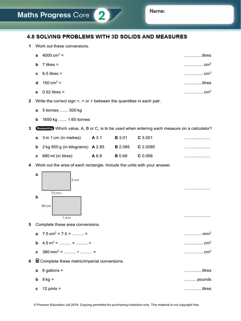 48 Solving Problems With 3d Solids and Measures_250415_151838 | PDF ...