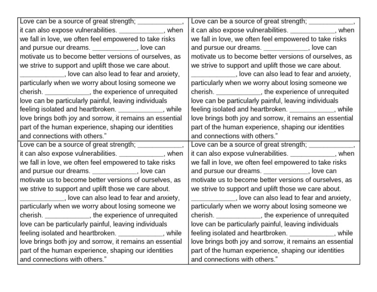 The Dual Nature of Love: Strengths and Vulnerabilities | PDF | Love ...