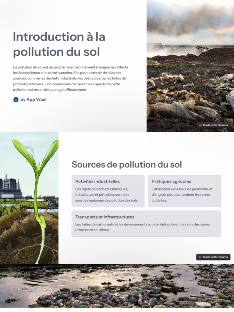 Causes et impacts de la pollution du sol | PDF | la pollution | Sol ...