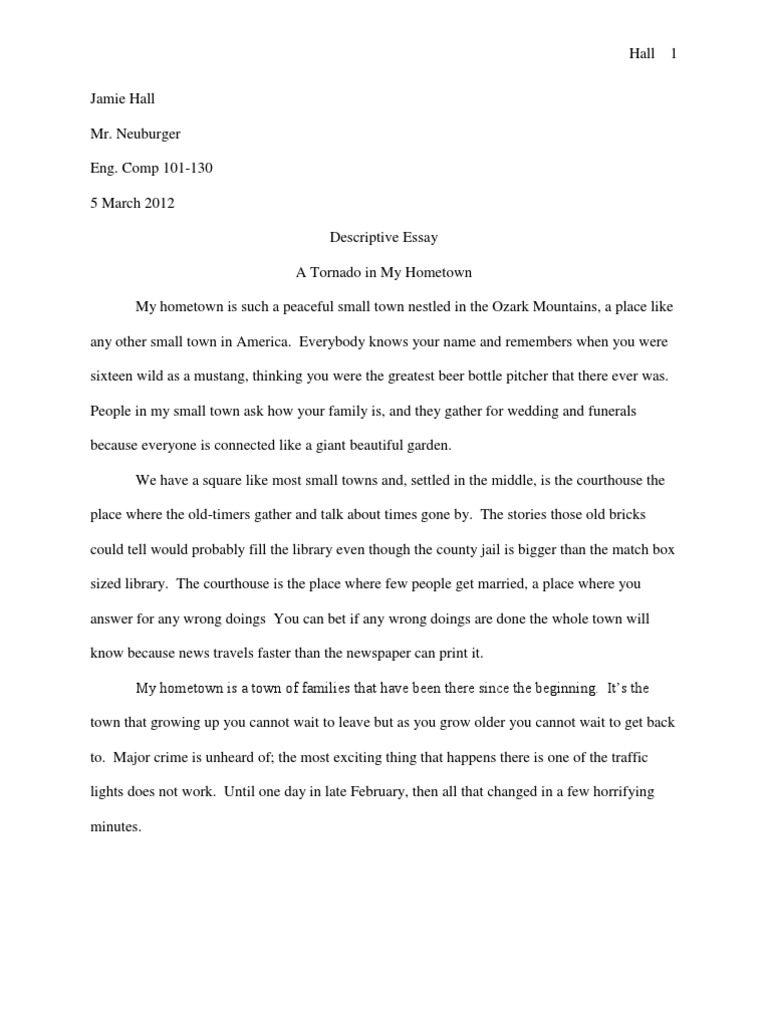 Descriptive essay mail image