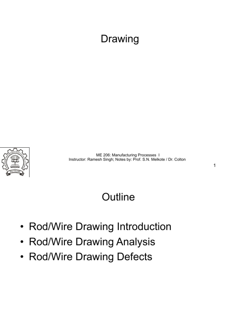 Rod and Wire Drawing Processes Guide | PDF | Deformation (Engineering ...