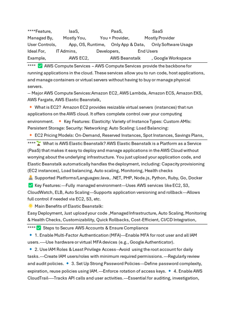 AWS Cloud Services Overview and Security | PDF | Amazon Web Services ...