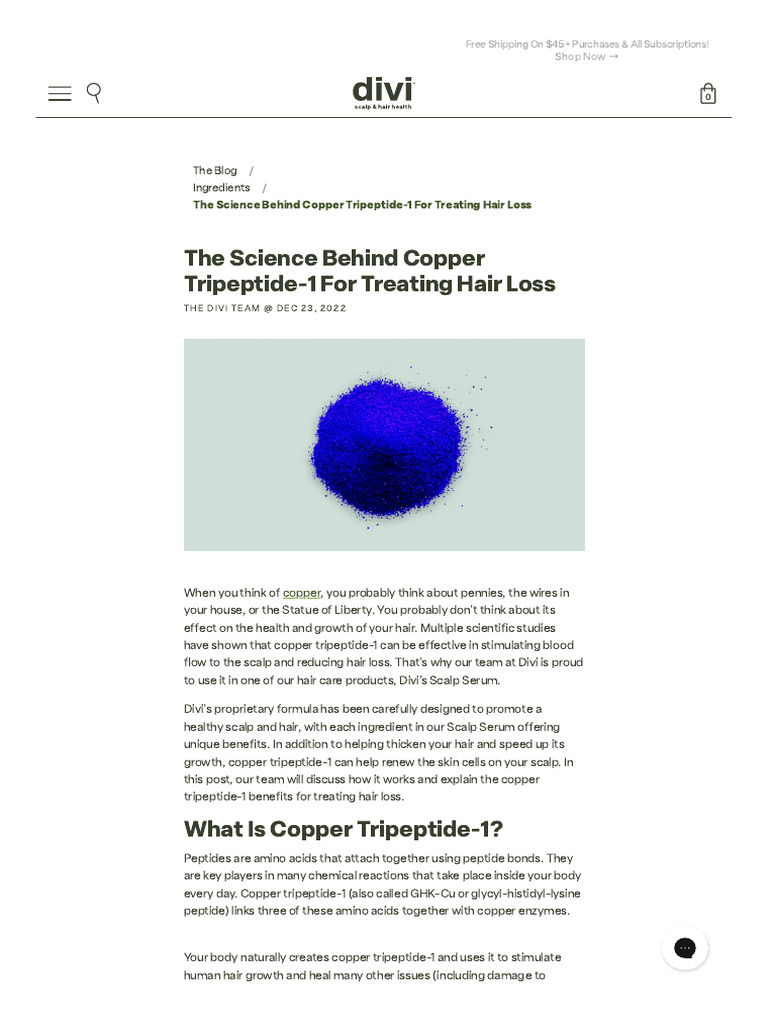 divi scalp serum copper tripeptide 1 ghk cu Tripeptide-1 for Hair Growth | PDF | Hair Loss brand-bayer