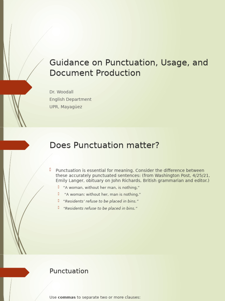 Punctuation and Document Formatting Guide | PDF | Comma | Paragraph