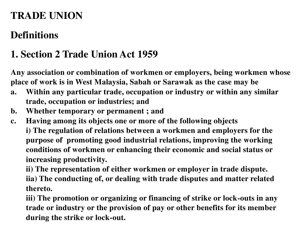 Trade Union Trade Union Employment