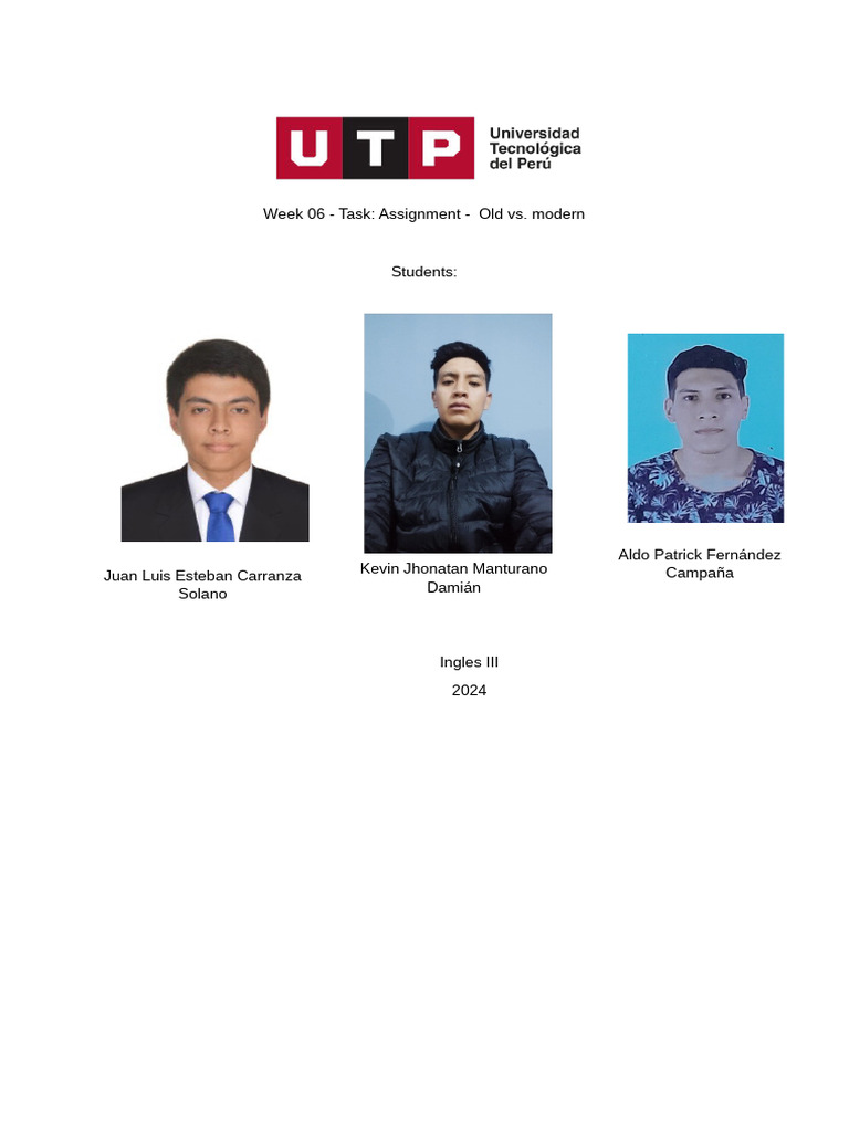 CarranzaJuan - ManturanoKevin - FernandezAldo - Week 06 | PDF