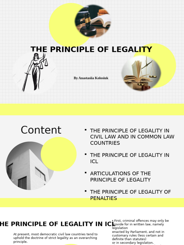 The Principle of Legality | PDF | Crime & Violence | Crimes