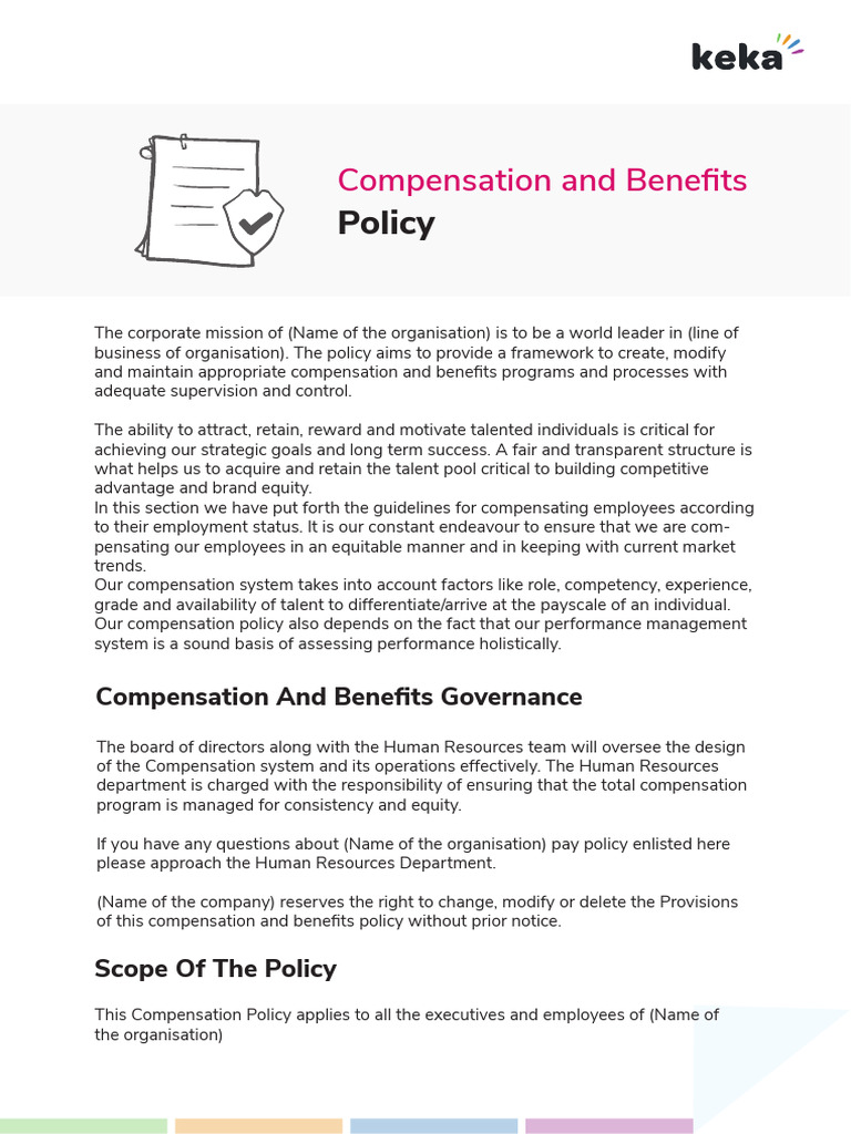 POLICY Compensation and Benefits | PDF | Compensation And Benefits ...