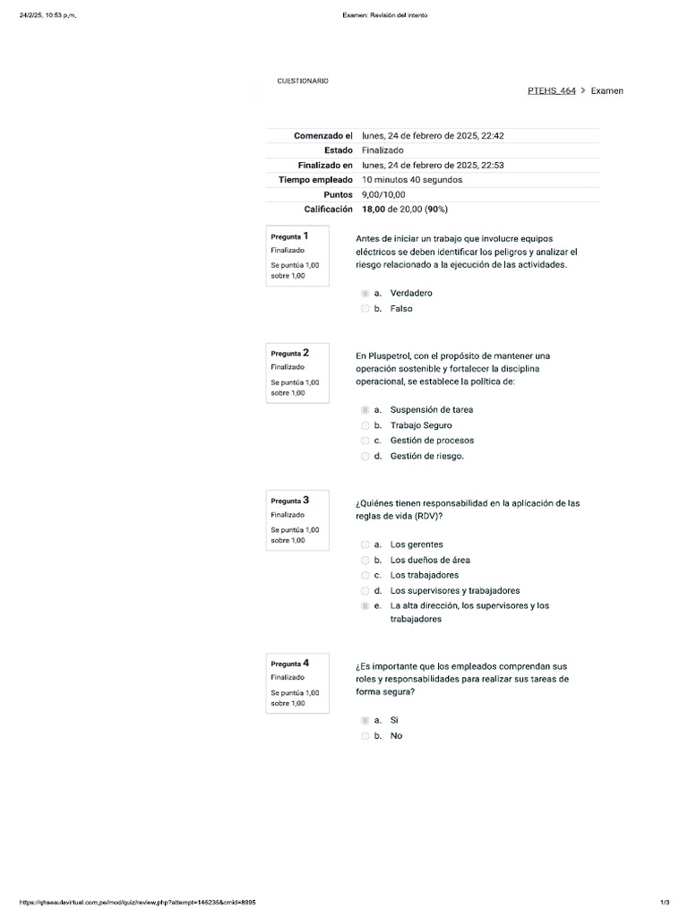 Examen EHS | PDF