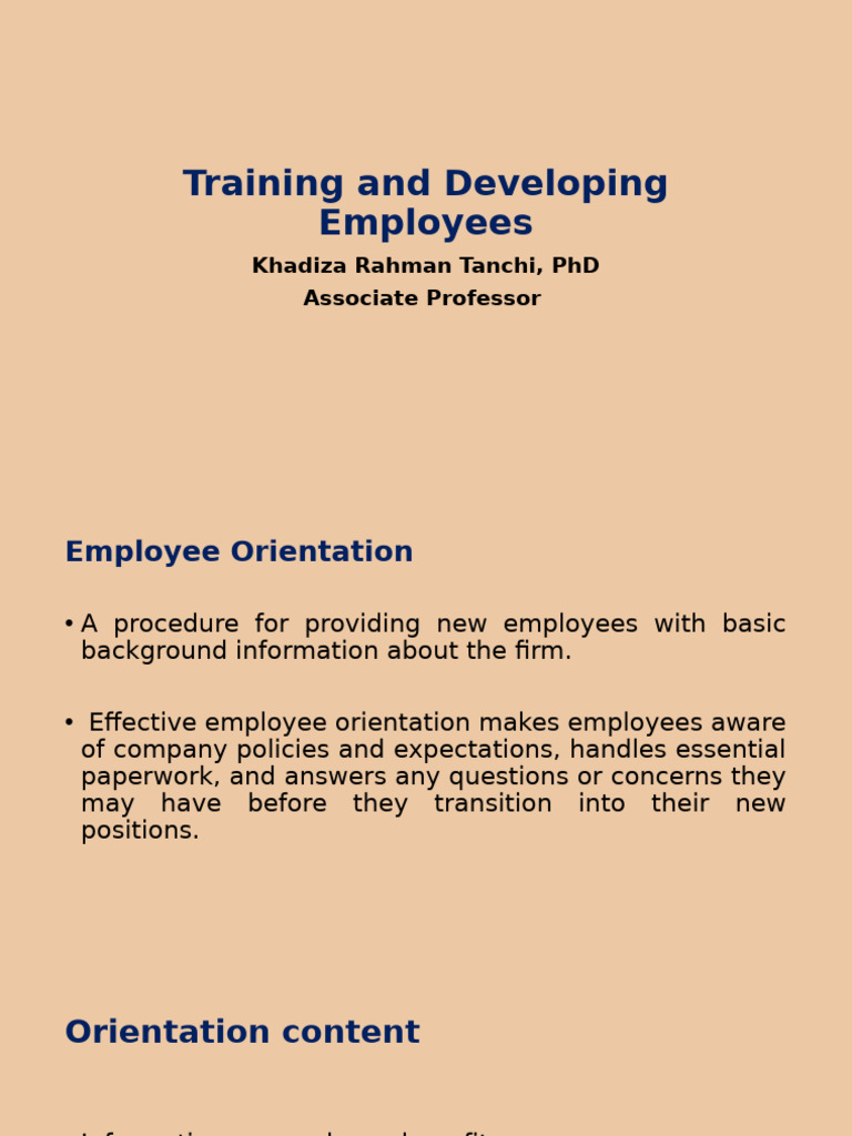 Employee Training and Development Guide | PDF | Learning | Employment
