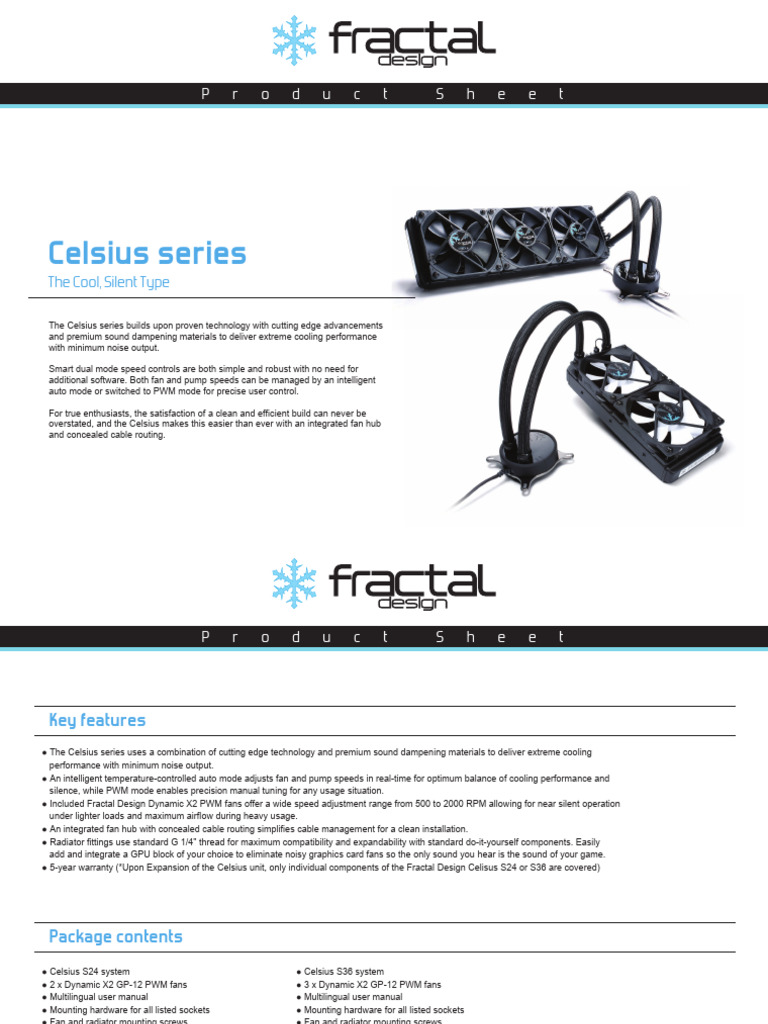 NOTICE - FRACTAL - Celsius Series - Product Sheet 0.59 MB | PDF ...