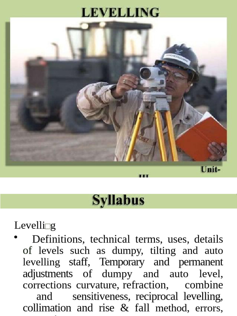 Comprehensive Guide to Levelling Techniques | PDF | Geographical ...