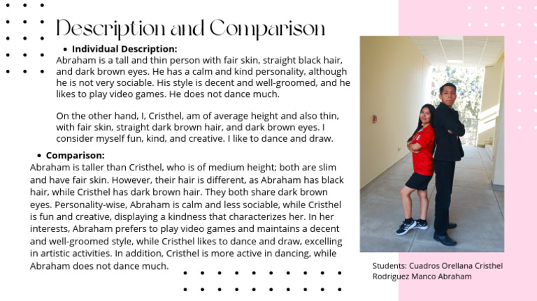 Cristhel vs. Abraham: Personal Traits Comparison | PDF