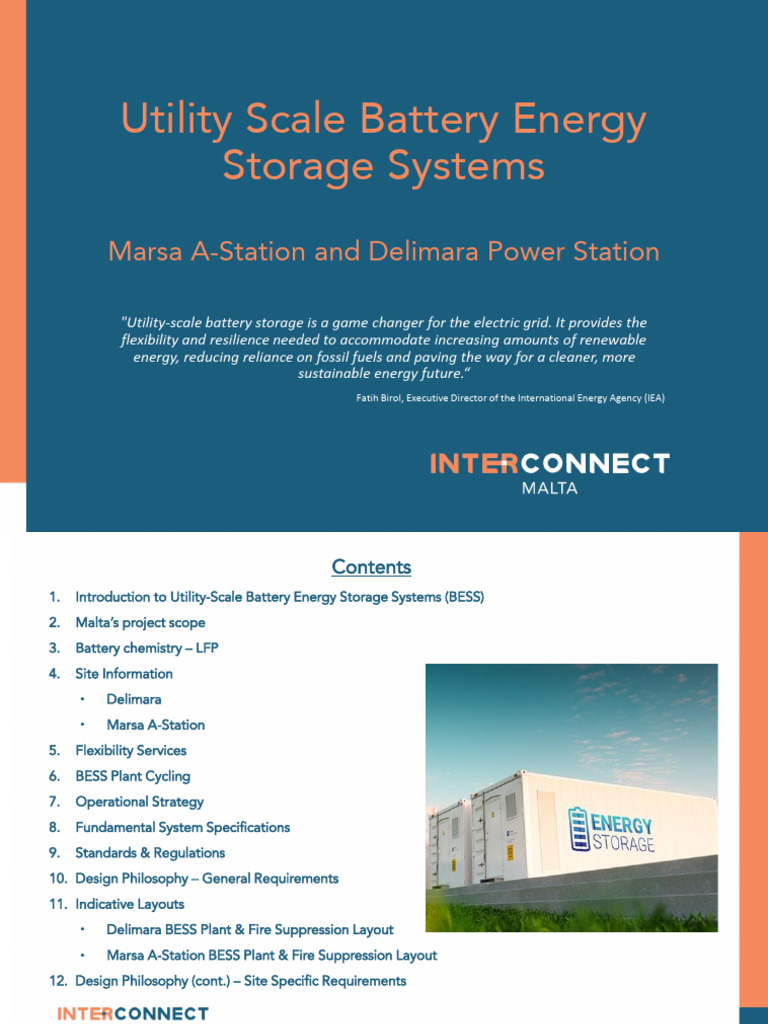 Utility-Scale BESS for Malta's Grid Stability | PDF | Electrical Grid ...
