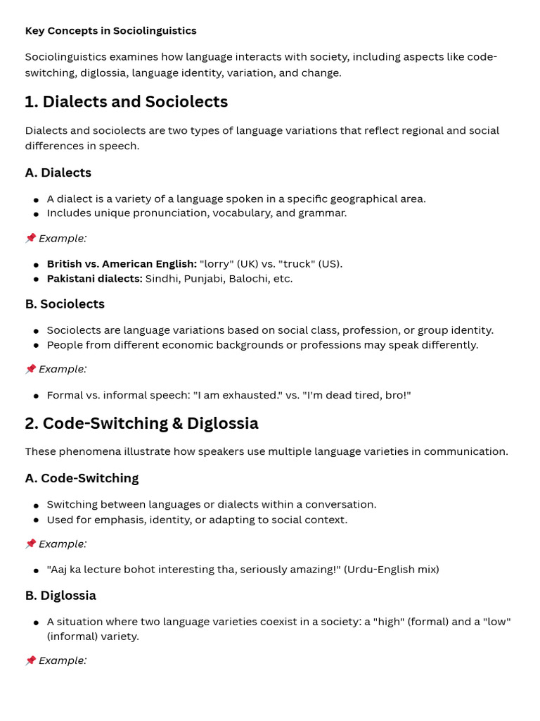 Understanding Sociolinguistics Concepts | PDF | Sociolinguistics | Dialect