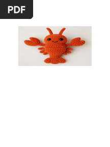 Plush Lobster Crochet Pattern 25cm 45hook
