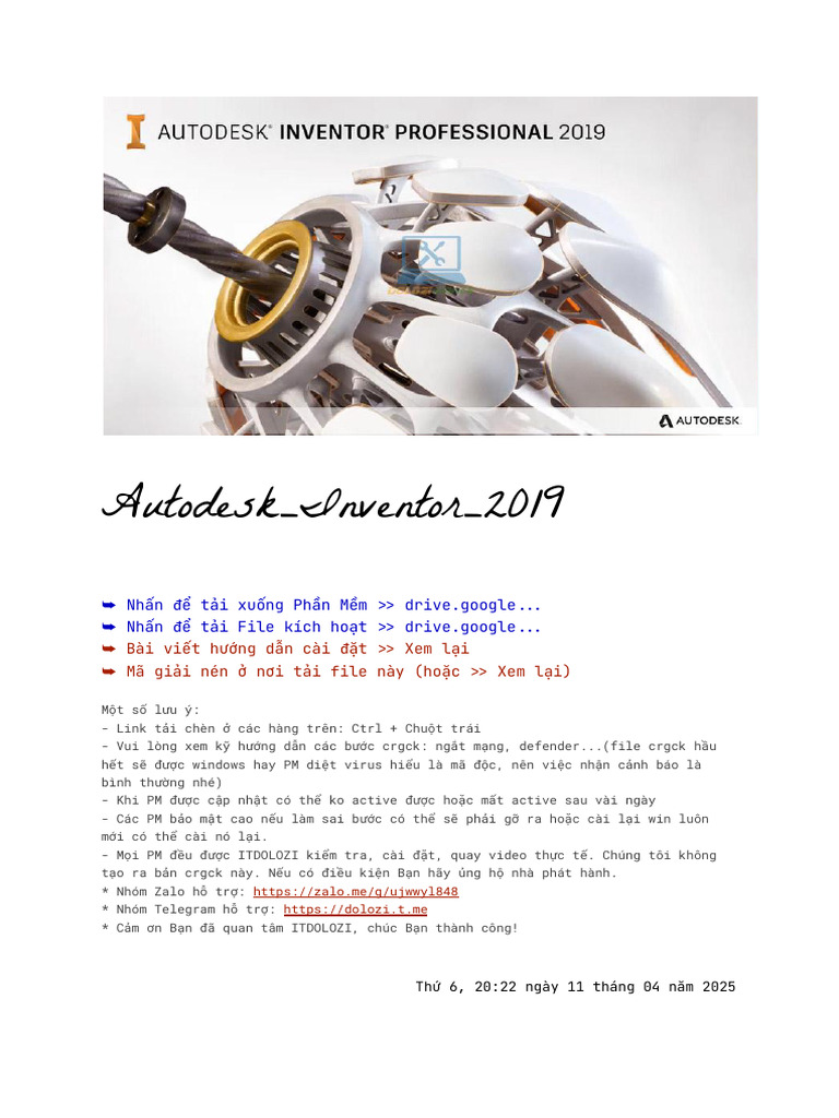 Autodesk Inventor 2019 31007 Itdolozi 20 22 | PDF