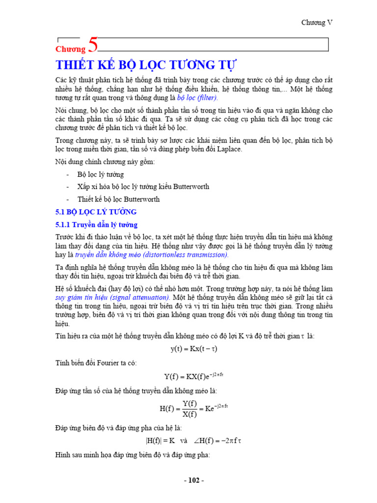 CHNG V 102 CHNG 5 Thit K B LC T | PDF